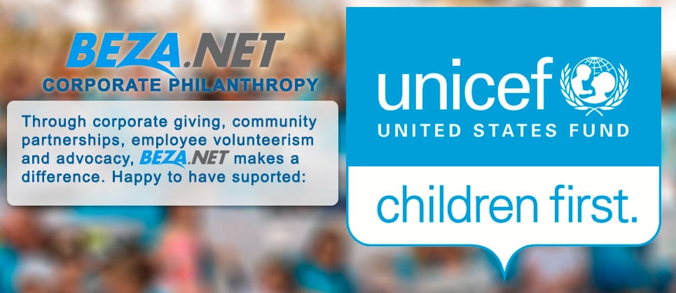 BEZA.NET is happy to support the great work of UNICEF