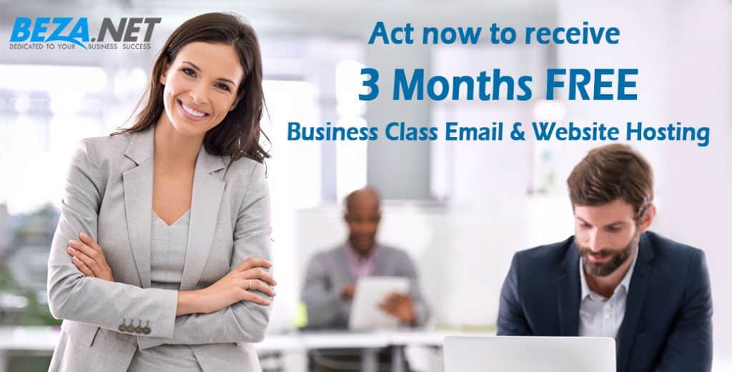 Act now to receive 3 months of FREE Email & Website Hosting