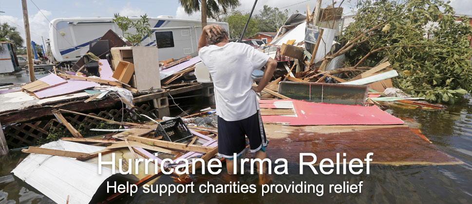 Support charities helping victims of Hurricane Irma