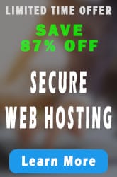 Save up to 87% off on Secure Web Hosting